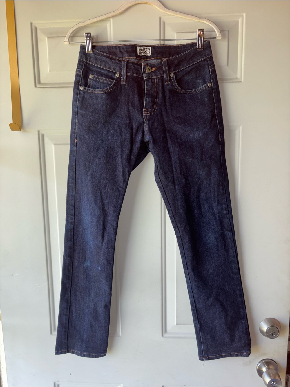 Naked & Famous dark wash low rise jeans size 29 waist